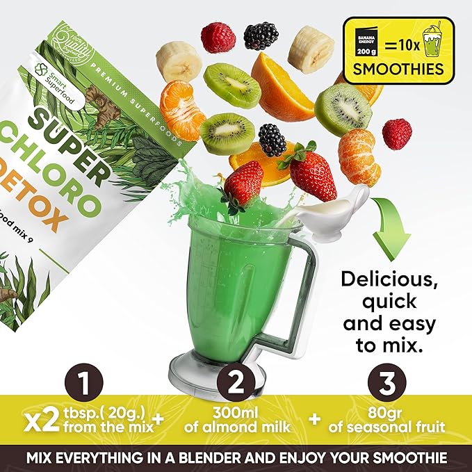 Superfood Mix 9 Super Chloro Detox 200 g - Smart Superfood UK